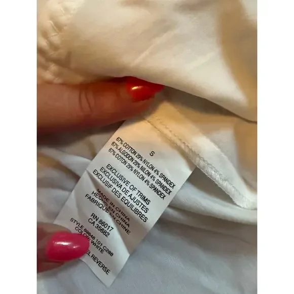 NWT Bebe Vintage Y2K White Off the Shoulder Cap Sleeve Bustier Corset Top S RARE - Picture 5 of 5